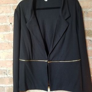 NWT - Black ING Jacket with Zipper Detail
